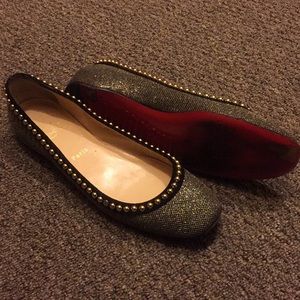 Christian Louboutin glitter studded ballet flat 41